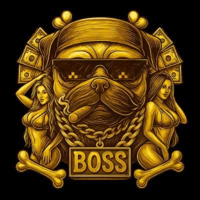 Pugboss — luxury pug boss logo